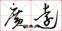 駱恆光廣遠草書怎么寫