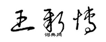 曾慶福王新博草書個性簽名怎么寫