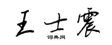 王正良王士震行書個性簽名怎么寫