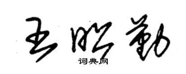 朱錫榮王昭勤草書個性簽名怎么寫