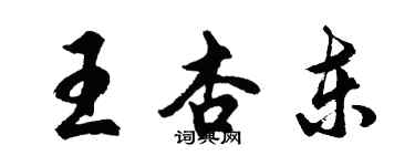 胡問遂王杏東行書個性簽名怎么寫