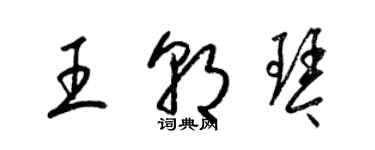 梁錦英王朝琴草書個性簽名怎么寫