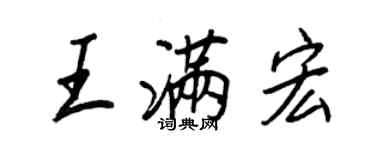 王正良王滿宏行書個性簽名怎么寫