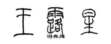 陳墨王露星篆書個性簽名怎么寫