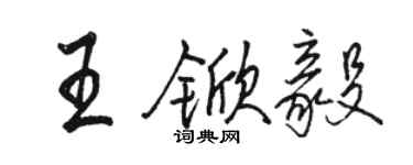 駱恆光王杴毅行書個性簽名怎么寫