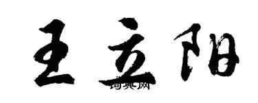 胡問遂王立陽行書個性簽名怎么寫