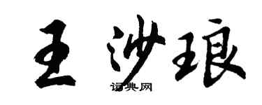 胡問遂王沙瑯行書個性簽名怎么寫