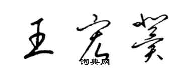 梁錦英王宏冀草書個性簽名怎么寫