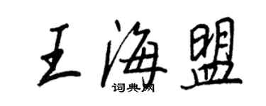 王正良王海盟行書個性簽名怎么寫