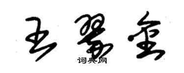 朱錫榮王翠金草書個性簽名怎么寫