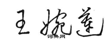 駱恆光王婉蓮草書個性簽名怎么寫