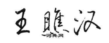 駱恆光王瞧漢行書個性簽名怎么寫