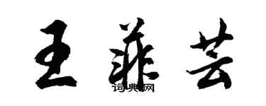 胡問遂王菲芸行書個性簽名怎么寫