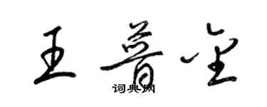 梁錦英王普金草書個性簽名怎么寫