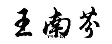 胡問遂王南芬行書個性簽名怎么寫