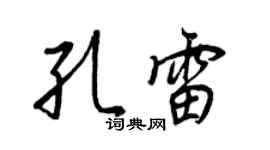 王正良孔雷行書個性簽名怎么寫