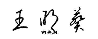 梁錦英王明葵草書個性簽名怎么寫