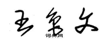 朱錫榮王魯文草書個性簽名怎么寫