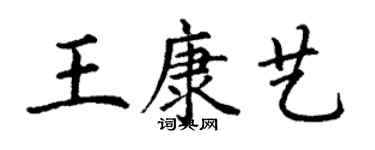丁謙王康藝楷書個性簽名怎么寫