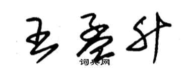 朱錫榮王孟升草書個性簽名怎么寫