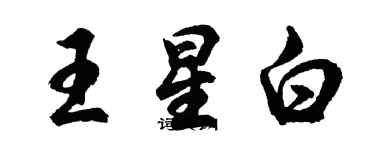 胡問遂王星白行書個性簽名怎么寫