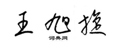 梁錦英王旭旋草書個性簽名怎么寫