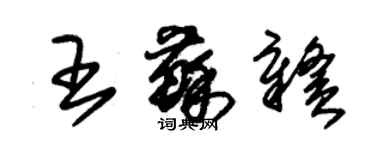 朱錫榮王蘇贛草書個性簽名怎么寫