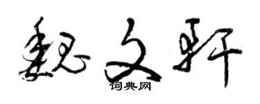 曾慶福魏文軒草書個性簽名怎么寫