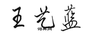 駱恆光王藝藍行書個性簽名怎么寫