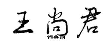 曾慶福王尚君行書個性簽名怎么寫