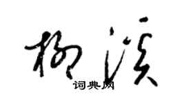 梁錦英柳溪草書個性簽名怎么寫