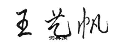 駱恆光王藝帆行書個性簽名怎么寫