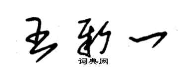 朱錫榮王新一草書個性簽名怎么寫