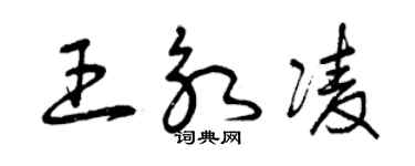 曾慶福王永凌草書個性簽名怎么寫