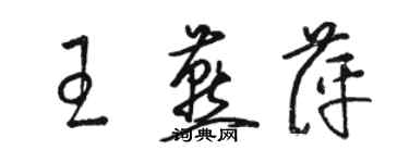 駱恆光王燕萍草書個性簽名怎么寫