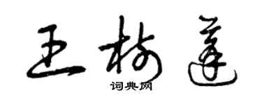 曾慶福王樹蓬草書個性簽名怎么寫