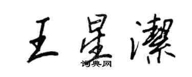 王正良王星潔行書個性簽名怎么寫