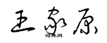 曾慶福王家原草書個性簽名怎么寫