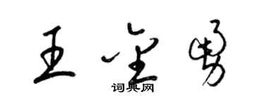 梁錦英王金勇草書個性簽名怎么寫