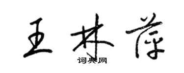 梁錦英王林萍草書個性簽名怎么寫