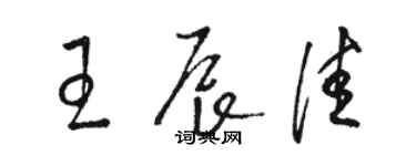 駱恆光王辰佳草書個性簽名怎么寫