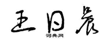 曾慶福王日晨草書個性簽名怎么寫