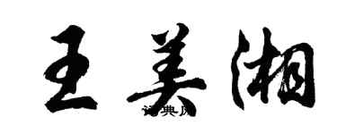 胡問遂王美湘行書個性簽名怎么寫