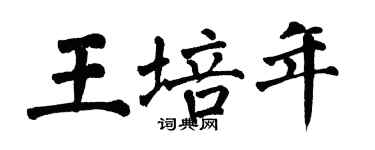 翁闓運王培年楷書個性簽名怎么寫