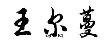 胡問遂王爾蔓行書個性簽名怎么寫