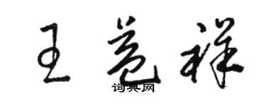 駱恆光王益祥草書個性簽名怎么寫