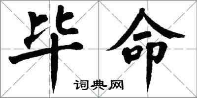 翁闓運畢命楷書怎么寫