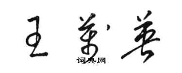 駱恆光王萬英草書個性簽名怎么寫