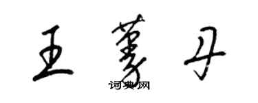 梁錦英王蔓丹草書個性簽名怎么寫