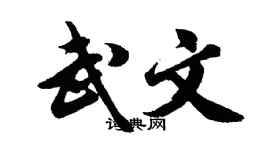 胡問遂武文行書個性簽名怎么寫